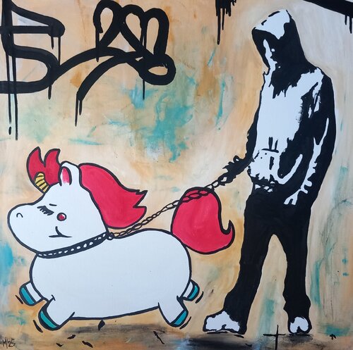 Einhorn Gang von Ole Müller, Malerei kaufen auf Singulart