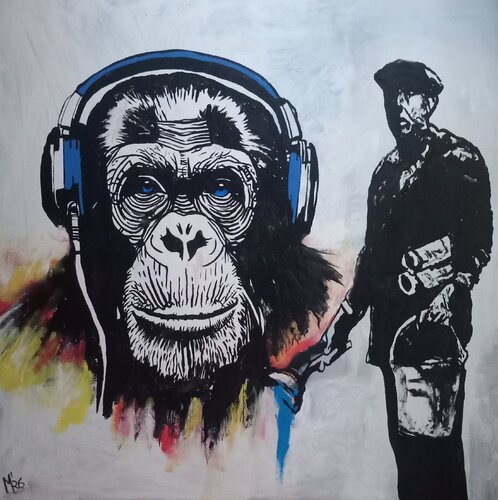 Die Musik auf der Wand von Ole Müller, Malerei kaufen auf Singulart