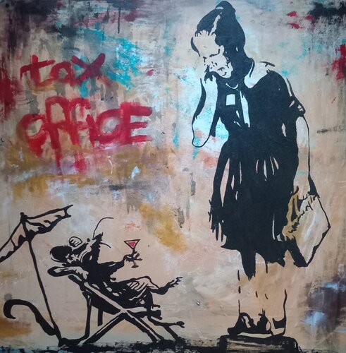 Finanzamt by Ole Müller, Painting for Sale on Singulart