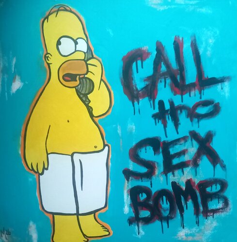 Call the Sex Bomb von Ole Müller, Malerei kaufen auf Singulart