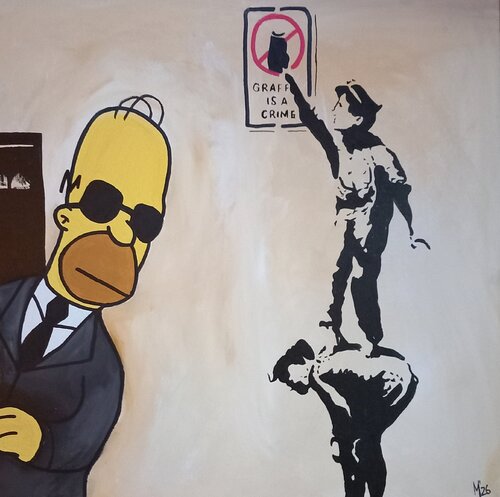 Graffiti is a crine von Ole Müller, Malerei kaufen auf Singulart