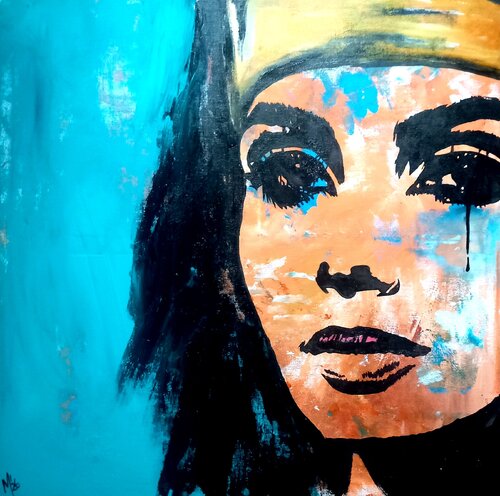 Abstraktes Porträt ten von Ole Müller, Malerei kaufen auf Singulart