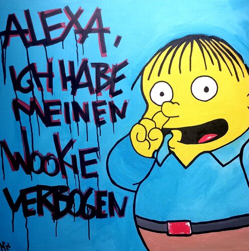 Alexa, ich habe meinen Wookie verbogen von Ole Müller, Malerei kaufen auf Singulart