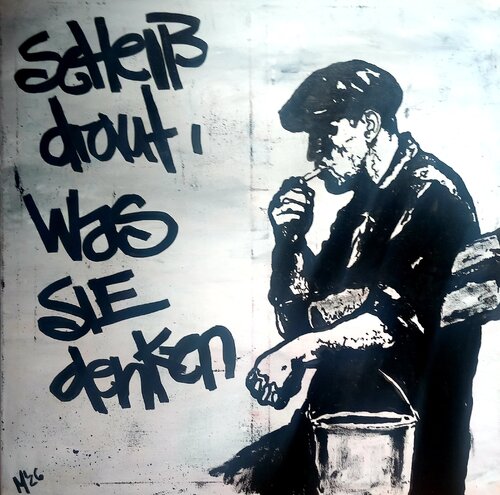 Scheiß drauf, was sie denken von Ole Müller, Malerei kaufen auf Singulart