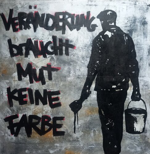 Veränderung braucht Mut - keine Farbe von Ole Müller, Malerei kaufen auf Singulart