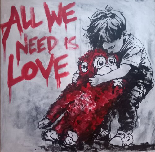 All we need is love von Ole Müller, Malerei kaufen auf Singulart