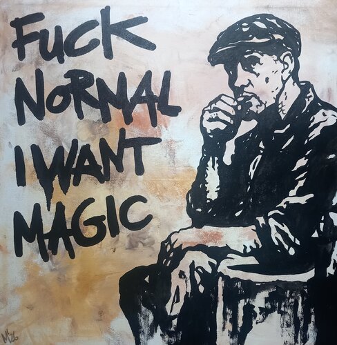 Fuck normal i want magic von Ole Müller, Malerei kaufen auf Singulart