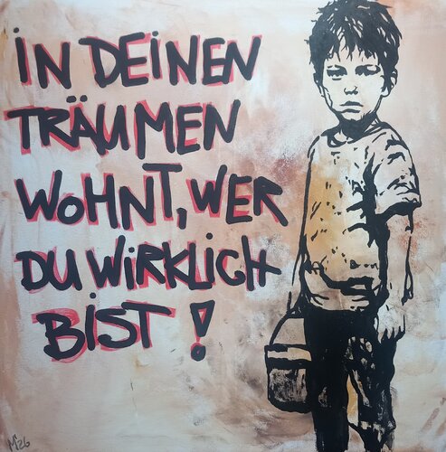 In deinen Träumen wohnt, wer du wirklich bist von Ole Müller, Malerei kaufen auf Singulart