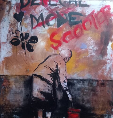 Scooter par Ole Müller, Peinture en vente sur Singulart