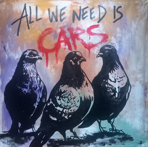 All we need is cars by Ole Müller, 油畫 for Sale on Singulart