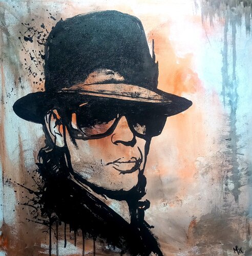Porträt Udo Lindenberg by Ole Müller, 회화 for Sale on Singulart