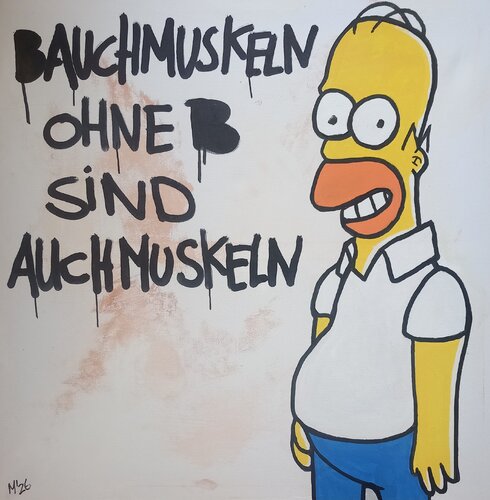 Bauchmuskeln ohne B von Ole Müller, Malerei kaufen auf Singulart