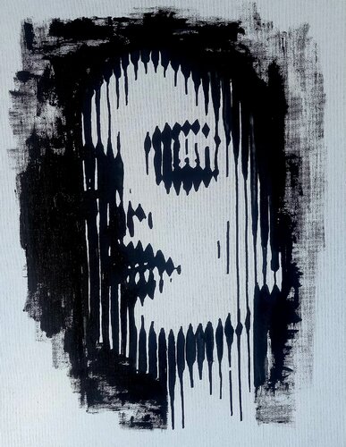 black and white par Ole Müller, Peinture en vente sur Singulart
