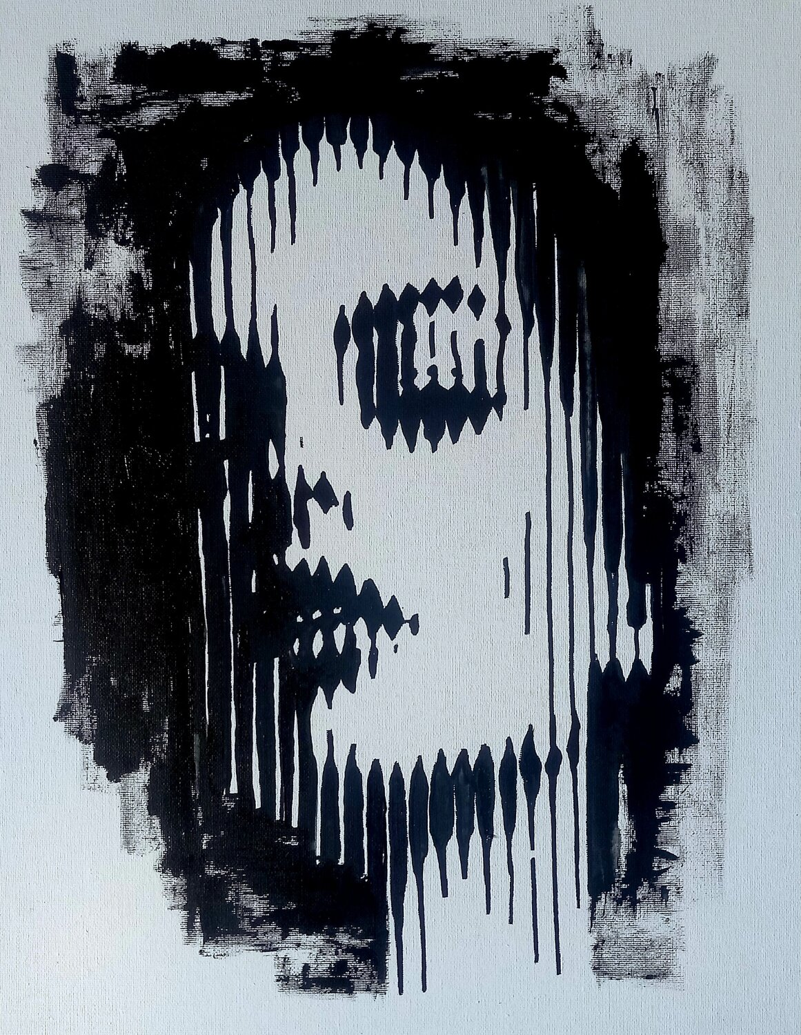 black and white Ole Müller Peinture originale à vendre
