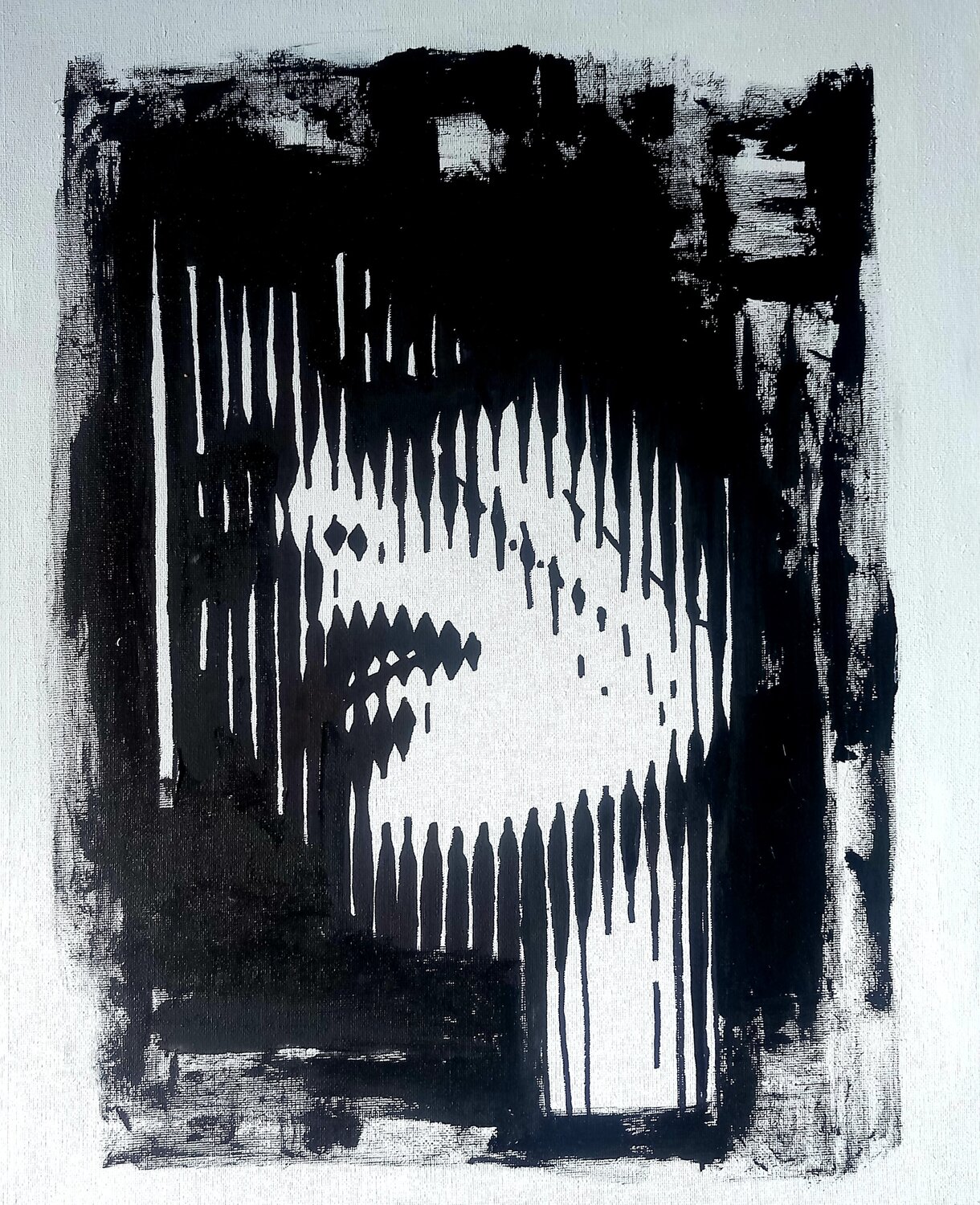 black and white two Ole Müller Peinture originale à vendre