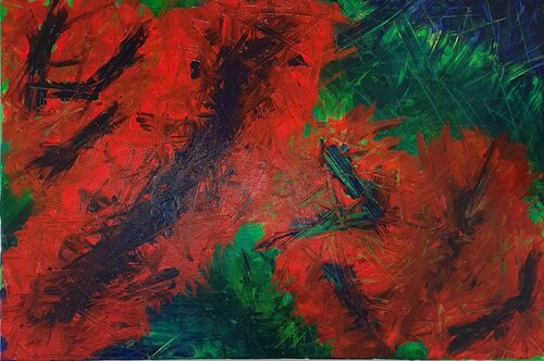 Poppy Explosion van David Söllner, Schilderij te koop op Singulart