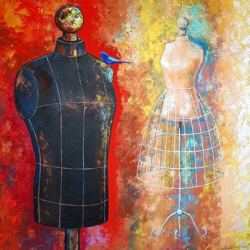Trap Original Painting large Contemporary Artwork 100/100 par Nataliya Rozhdestvenskaya, Peinture en vente sur Singulart