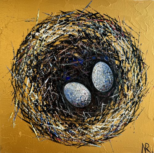 Nest Original Oil Painting par Nataliya Rozhdestvenskaya, Peinture en vente sur Singulart