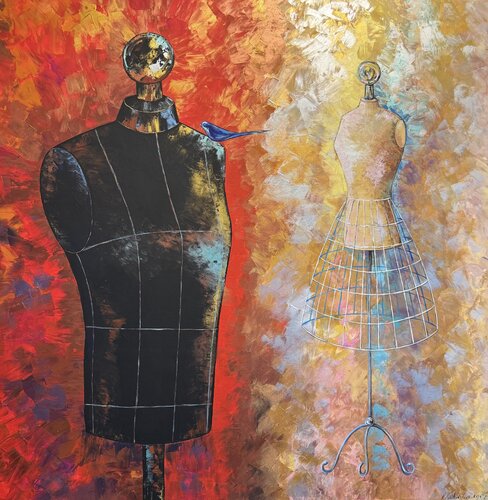Mind Games Original Painting 100/100 par Nataliya Rozhdestvenskaya, Peinture en vente sur Singulart