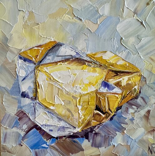 Irische Butter Original Impasto Oil Painting par Nataliya Rozhdestvenskaya, Peinture en vente sur Singulart