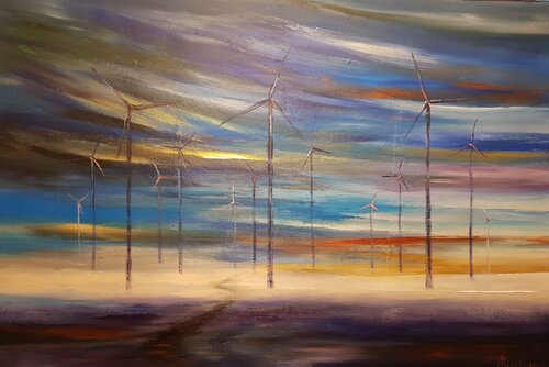 The First Rays of the Sun Original Painting 120x80 Nataliya Rozhdestvenskaya