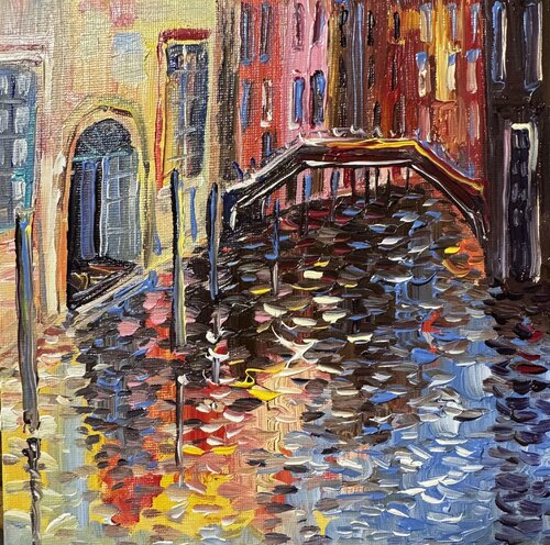 Venice Original Oil Painting par Nataliya Rozhdestvenskaya, Peinture en vente sur Singulart