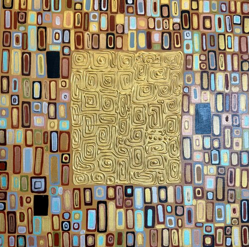 Inspired by Gustav Klimt by Nataliya Rozhdestvenskaya, Painting for Sale on Singulart