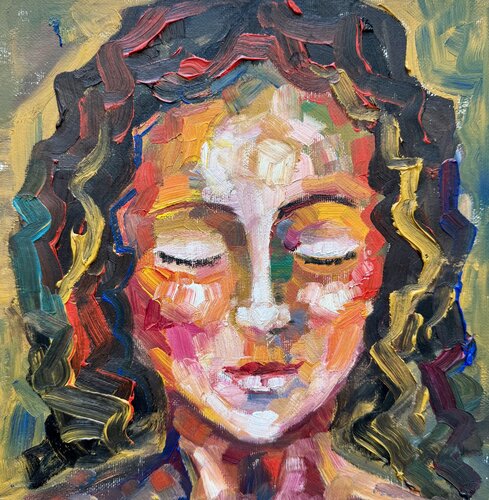 Girl Portrait Original Oil Painting Romantic Woman Portrait by Nataliya Rozhdestvenskaya, Painting for Sale on Singulart