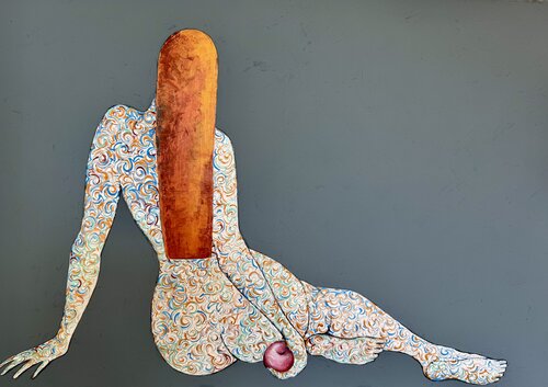 Nude Girl Painting Original Artwork  100x70 Eve Modern Contemporary Art par Nataliya Rozhdestvenskaya, Peinture en vente sur Singulart
