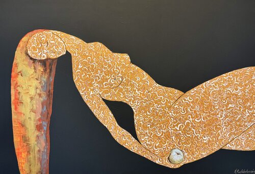 The Garden Within Painting Original Artwork  100x70 Eve  Modern  Contemporary Art Nataliya Rozhdestvenskaya