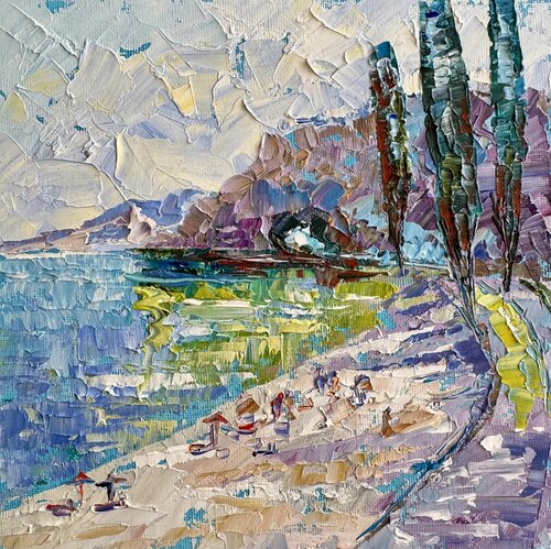 Seascape Impasto Oil Painting Nataliya Rozhdestvenskaya