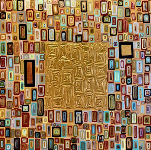 Inspired by Gustav Klimt par Nataliya Rozhdestvenskaya, Peinture en vente sur Singulart