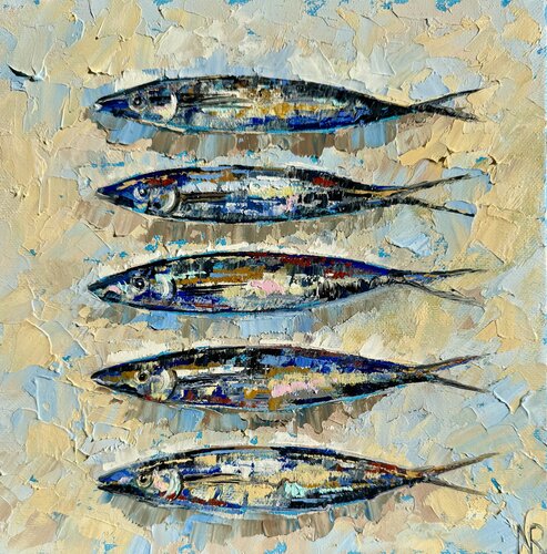 Sardinen Original Oil Painting di Nataliya Rozhdestvenskaya, Pittura in vendita su Singulart