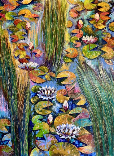 Lily Painting Original Oil Painting 120x90 by Nataliya Rozhdestvenskaya, 회화 for Sale on Singulart