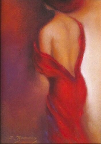 Rote Robe von Irmtraut Behrens, Malerei kaufen auf Singulart