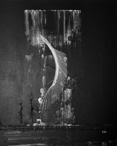 B&W II, Feather van Maira Rībena, Schilderij te koop op Singulart