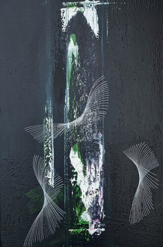 Butterflies + Flow = FLY FREE par Maira Rībena, Peinture en vente sur Singulart
