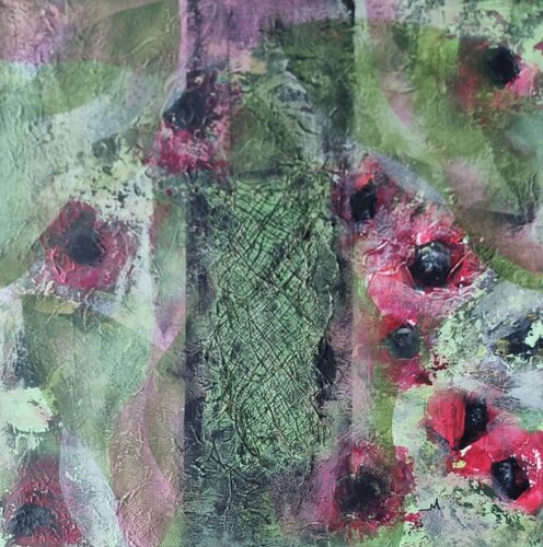 Flower garden. van Maira Rībena, Schilderij te koop op Singulart