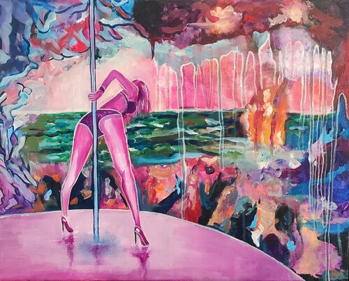Lap dance by Chiara Poli, 油畫 for Sale on Singulart