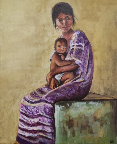 Maternità by Chiara Poli, Painting for Sale on Singulart