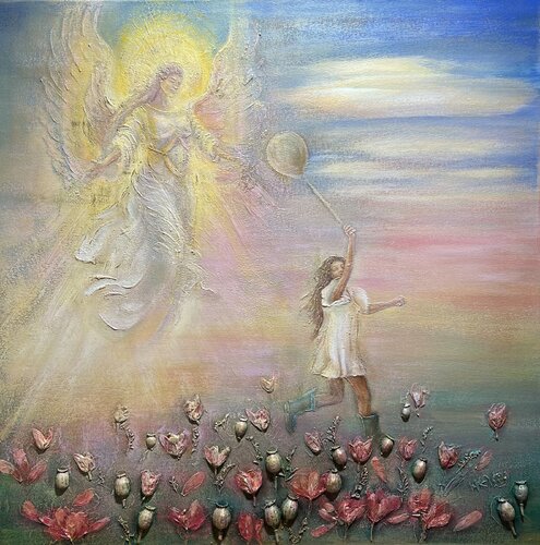 Poppies van Ingrid Najmanova, Schilderij te koop op Singulart