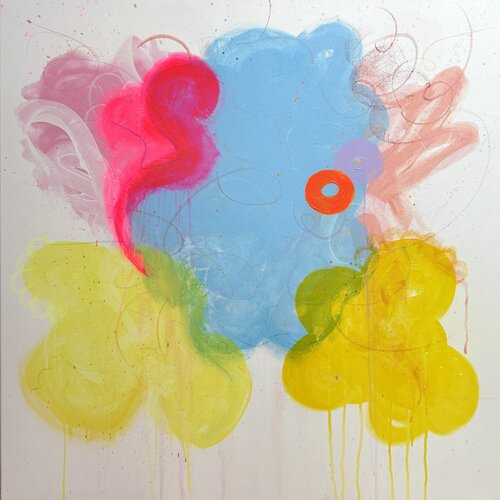 PINK FLAMINGO SUMMER von Carolyn Kraft, Malerei kaufen auf Singulart