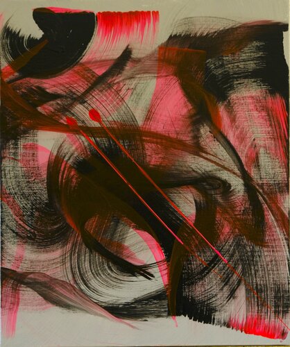 Voyage au bout de la nuit 1 van MONIQUE KAWKA, Schilderij te koop op Singulart