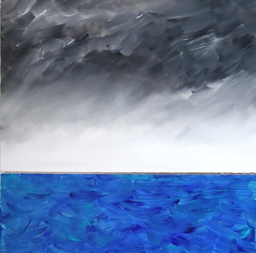 Orage en mer de MONIQUE KAWKA, Pintura a la venta en Singulart