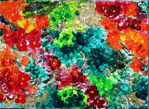 Dans mon jardin parfumé von MONIQUE KAWKA, Malerei kaufen auf Singulart