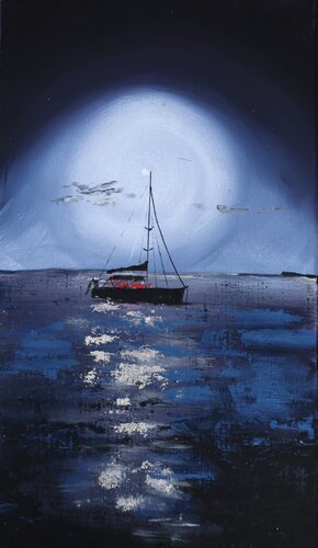 Un bateau vers les étoiles van MONIQUE KAWKA, Schilderij te koop op Singulart