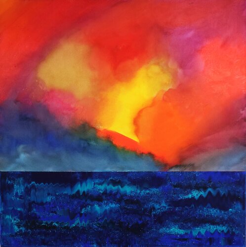 Rêve d'aurore by MONIQUE KAWKA, 油畫 for Sale on Singulart