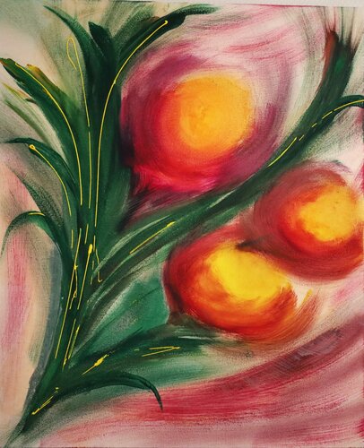 Les renoncules von MONIQUE KAWKA, Malerei kaufen auf Singulart