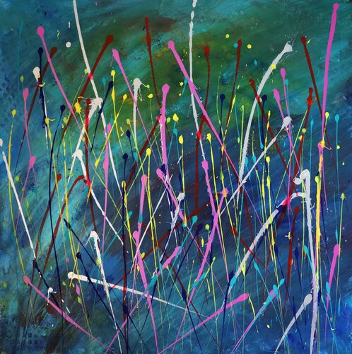 LES CONFETTIS DANSENT di MONIQUE KAWKA, Pittura in vendita su Singulart