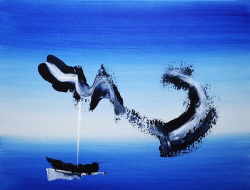 La danse des voiles 1 van MONIQUE KAWKA, Schilderij te koop op Singulart